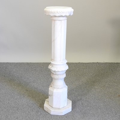 Lot 466 - A carved alabaster column