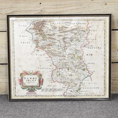 Lot 587 - A Robert Morden printed map of Derbyshire