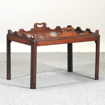Lot 49 - A mahogany butler's tray