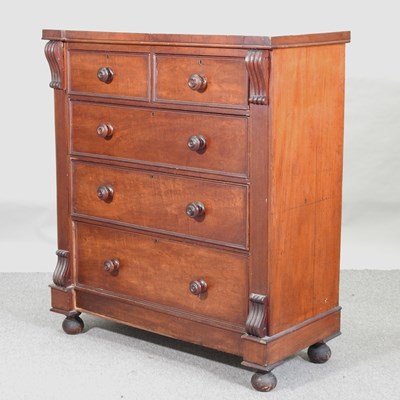 Lot 366 - A 19th century mahogany Scottish chest of drawers