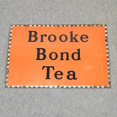 Lot 12 - A vintage Brooke Bond Tea enamel advertising sign