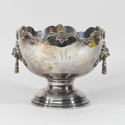 Lot 1 - A mid 20th century silver pedestal bowl