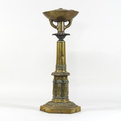 Lot 249 - An early 19th century brass lamp