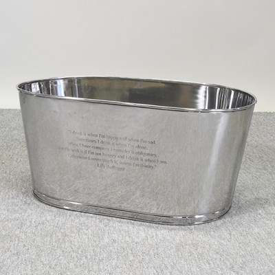 Lot 752 - A modern plated champagne bath