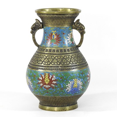 Lot 269 - A Chinese cloisonne vase