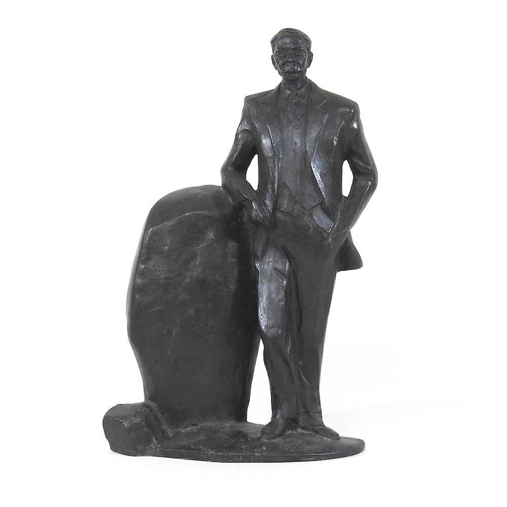 Lot 200 - A bronze statue of a man