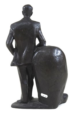 Lot 200 - A bronze statue of a man