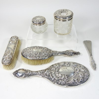 Lot 307 - A collection of Victorian silver dressing table items