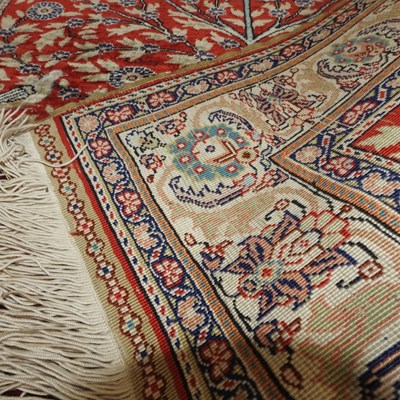 Lot 74 - A Persian silk prayer rug