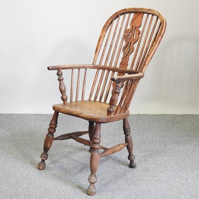 Lot 749 - A 19th century windsor armchair