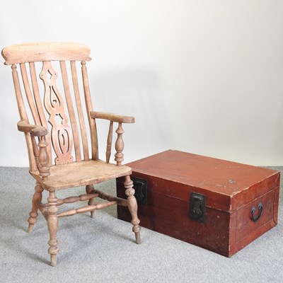 Lot 737 - A splat back armchair