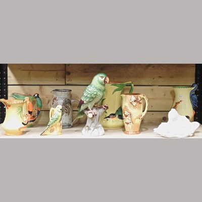 Lot 139 - A Naples porcelain model of a parrot