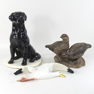 Lot 538 - A Beswick fireside pottery model of a seated labrador