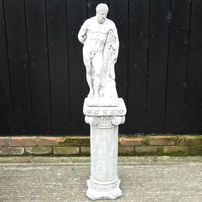 Lot 301 - A reconstituted stone figure of Hercules