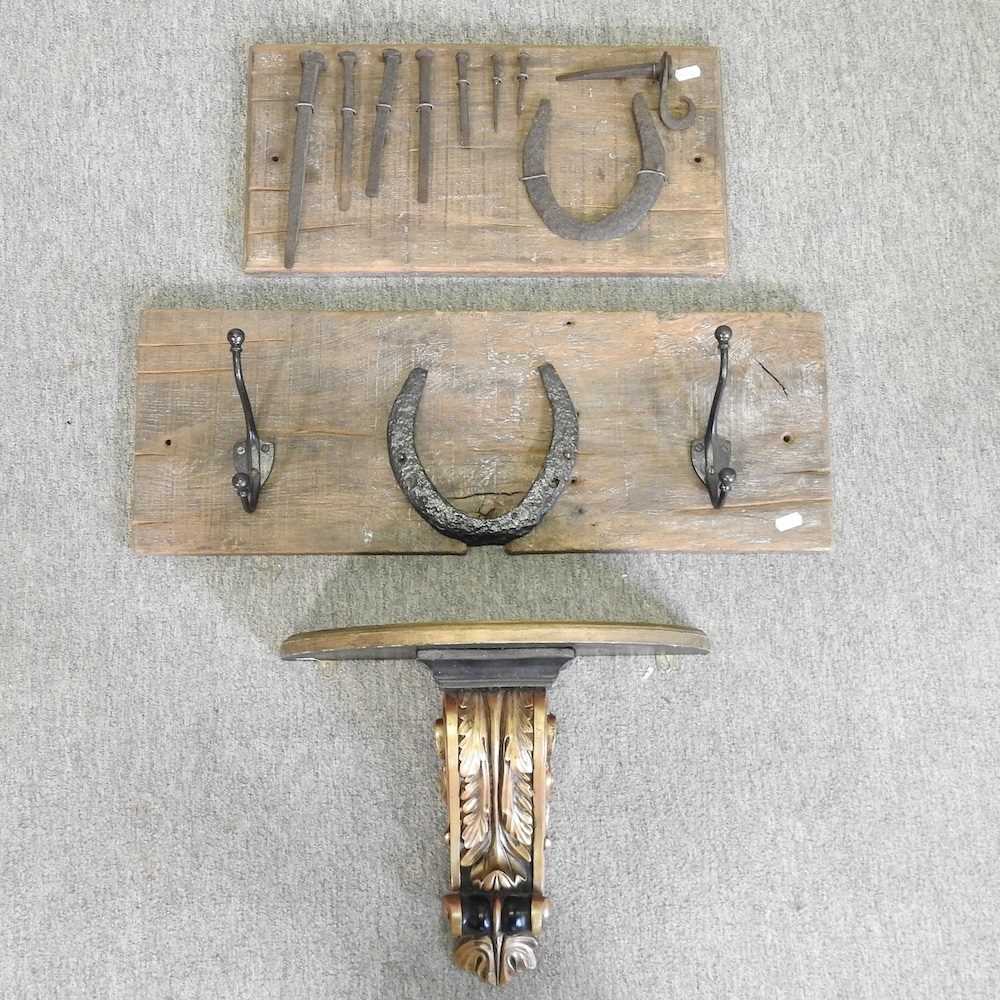 Lot 467 - A rustic wooden wall plaque