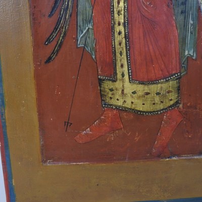 Lot 152 - A 20th century Russian icon of the Archangel Gabriel