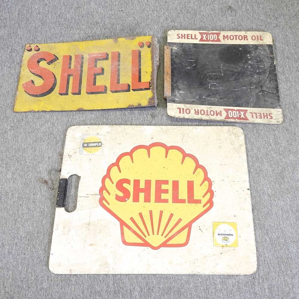 Shell Mid Sign Lot 134 - A mid 20th century Shell enamel advertising