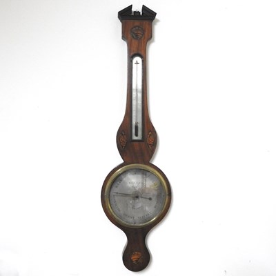 Lot 250 - A 19th century mahogany cased wheel barometer