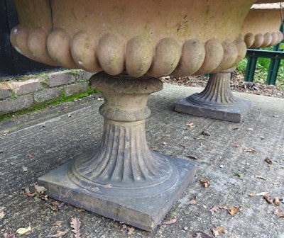 Lot 44 - A pair of 19th century terracotta garden planters