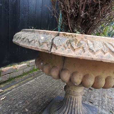 Lot 44 - A pair of 19th century terracotta garden planters