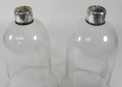 Lot 69 - A pair of 19th century silver plated storm lamps