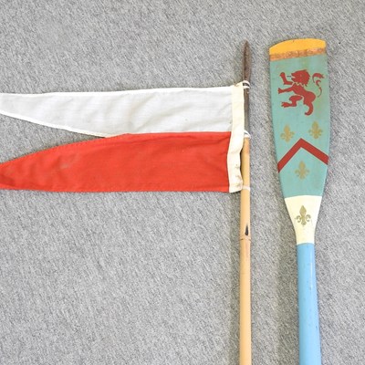 Lot 220 - A painted wooden oar