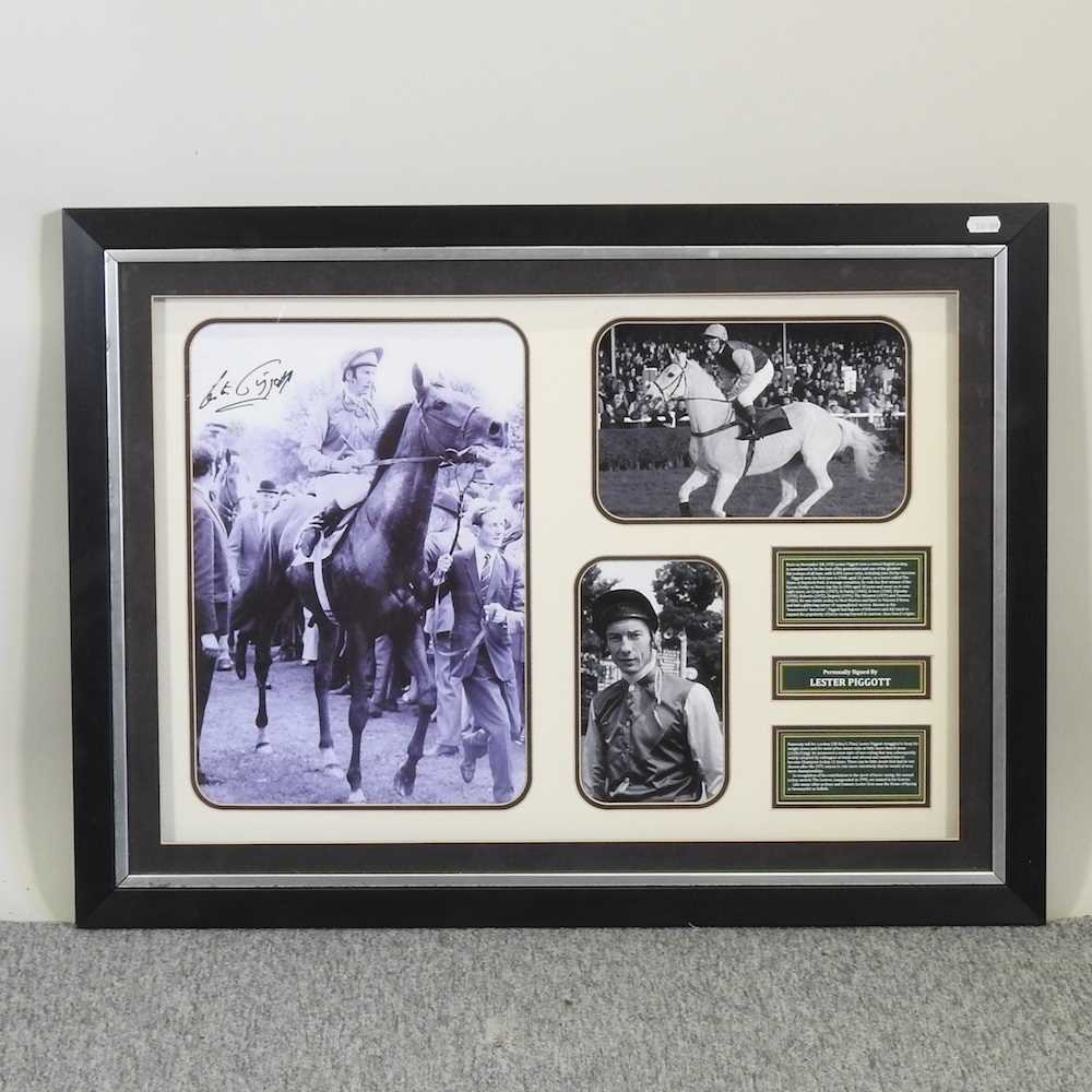 Lot 481 - A signed Lester Piggott print