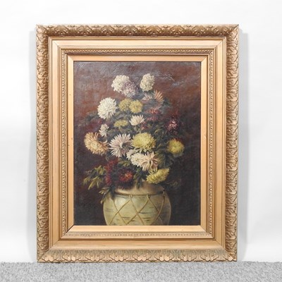 Lot 261 - English school, 19th century, still life flowers