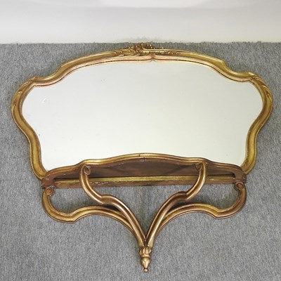 Lot 691 - A 19th century French gilt wall mirror