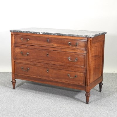 Lot 544 - A good 19th century French walnut commode