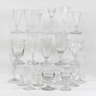 Lot 6 - An 18th century airtwist cordial glass