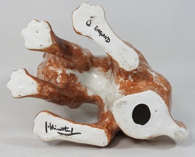 Lot 33 - A pottery model of a cockerel