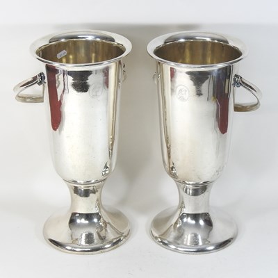 Lot 589 - A pair of silver plated WMF wine coolers