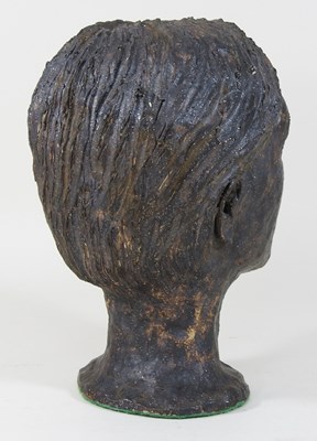 Lot 578 - JWM, a glazed pottery head of a man