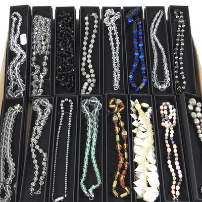 Lot 545 - A collection of sixteen various bead necklaces