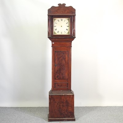 Lot 523 - A 19th century mahogany cased longcase clock