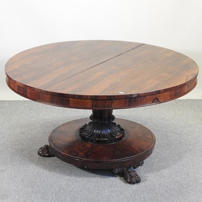 Lot 462 - A William IV rosewood breakfast table