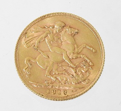 Lot 10 - A George V gold sovereign