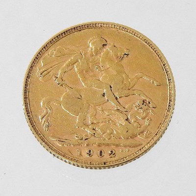 Lot 208 - An Edward VII gold sovereign