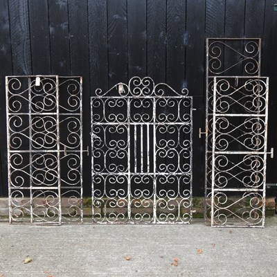 Lot 310 - A white painted iron garden gate