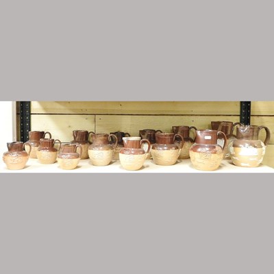 Lot 185 - A collection of 19th century Doulton Harvest jugs