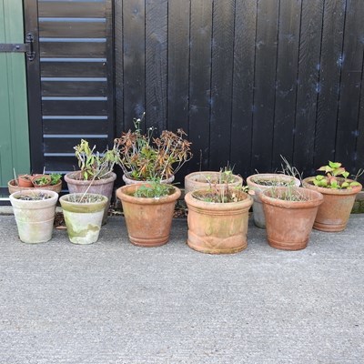 Lot 311 - A collection of terracotta garden pots