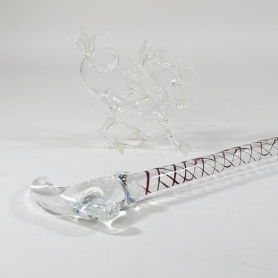 Lot 9 - A Murano glass walking stick