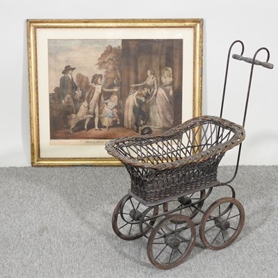 Lot 183 - A vintage children's toy pram