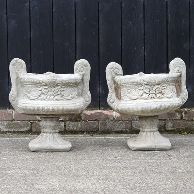 Lot 322 - A pair of reconstituted stone planters