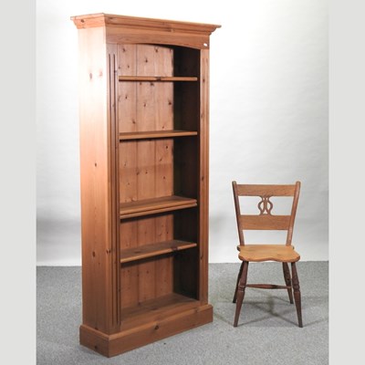 Lot 471 - A pine standing open bookcase