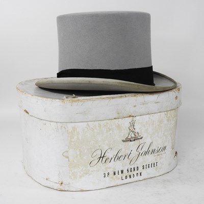 Lot 225 - A Lock & Co grey top hat