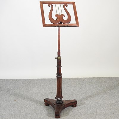 Lot 670 - A Victorian rosewood and mahogany music stand