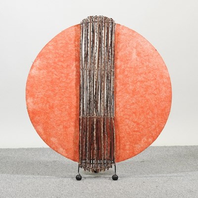 Lot 679 - A 1960's Atomic orange floor lamp