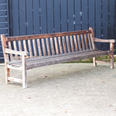 Lot 302 - A teak garden bench